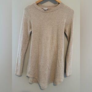 Anthropologie Postmark Beige Long Sleeve Tunic Top XS